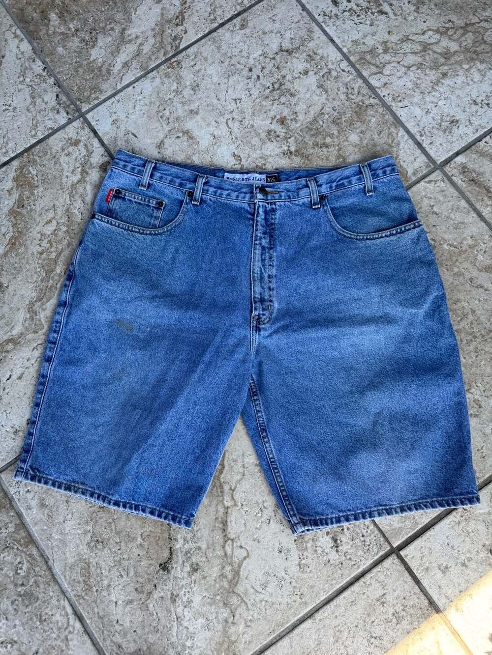 Vintage 90s Bugle Boy Jeans 765 Denim Jorts Shorts Faded Blue